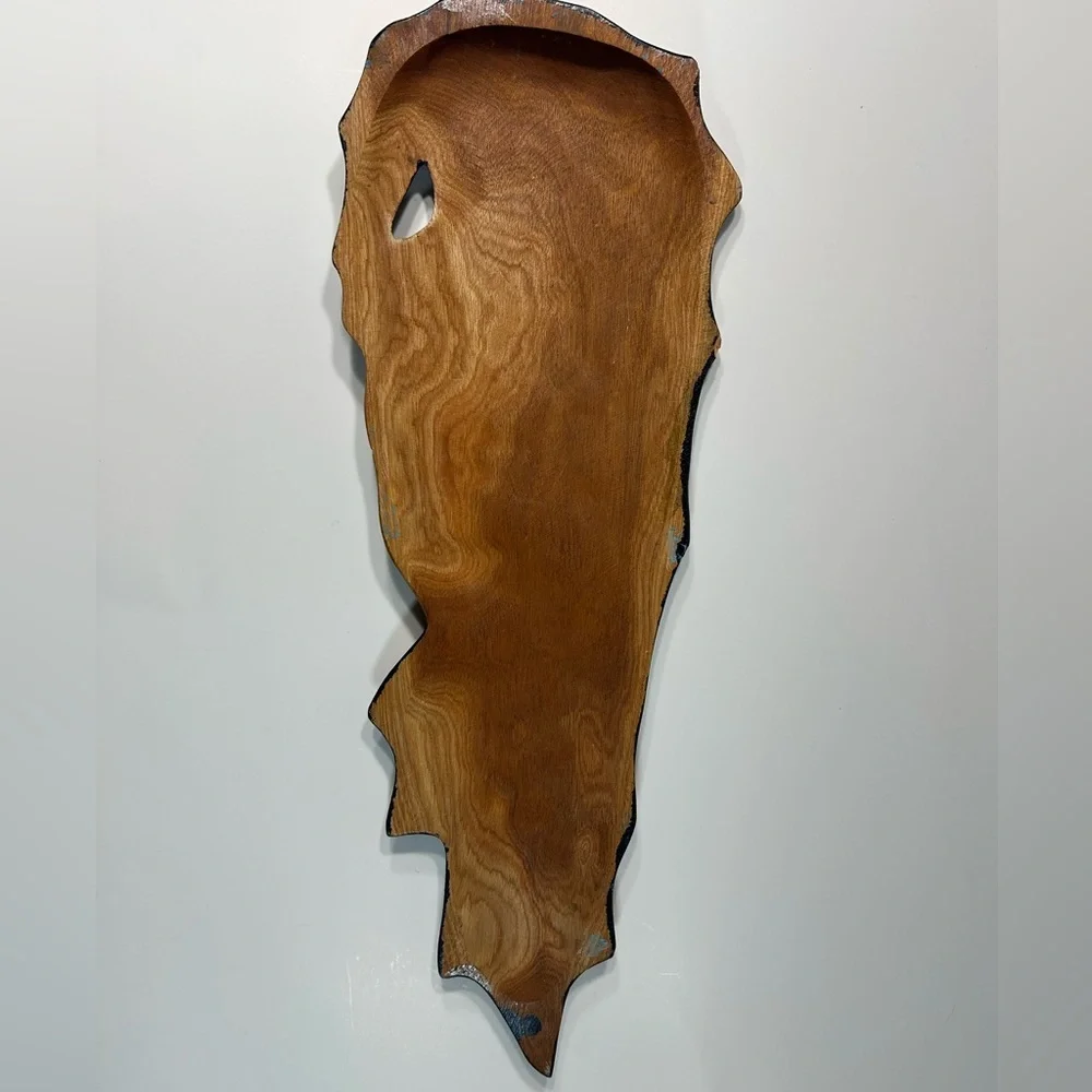 Carved Wooden Sculpture Womans Face - Picture 8 of 9